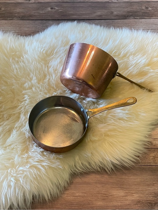 Vintage Other - Vintage French Copper Saucepans ~ Set of 2